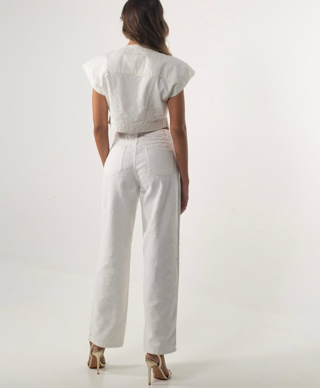 WHITE LASER JEANS