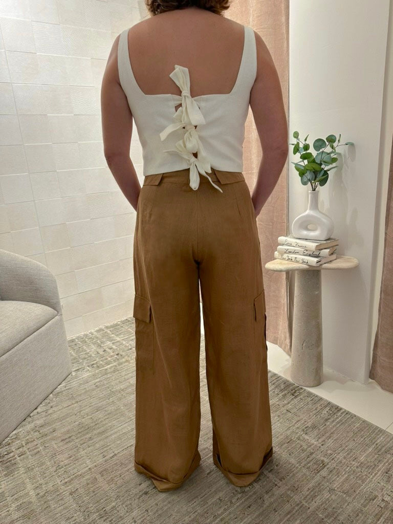 CAFFEE LINEN PANTS