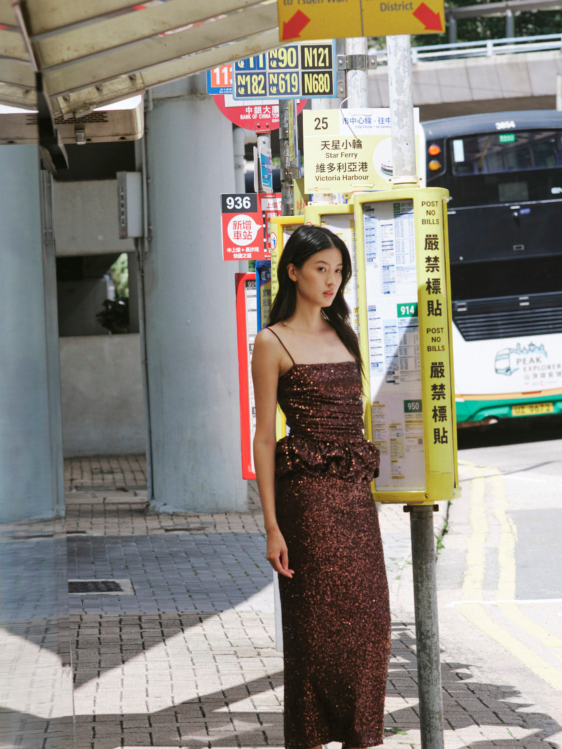 CHOCOLATE SEQUINS SKIRT