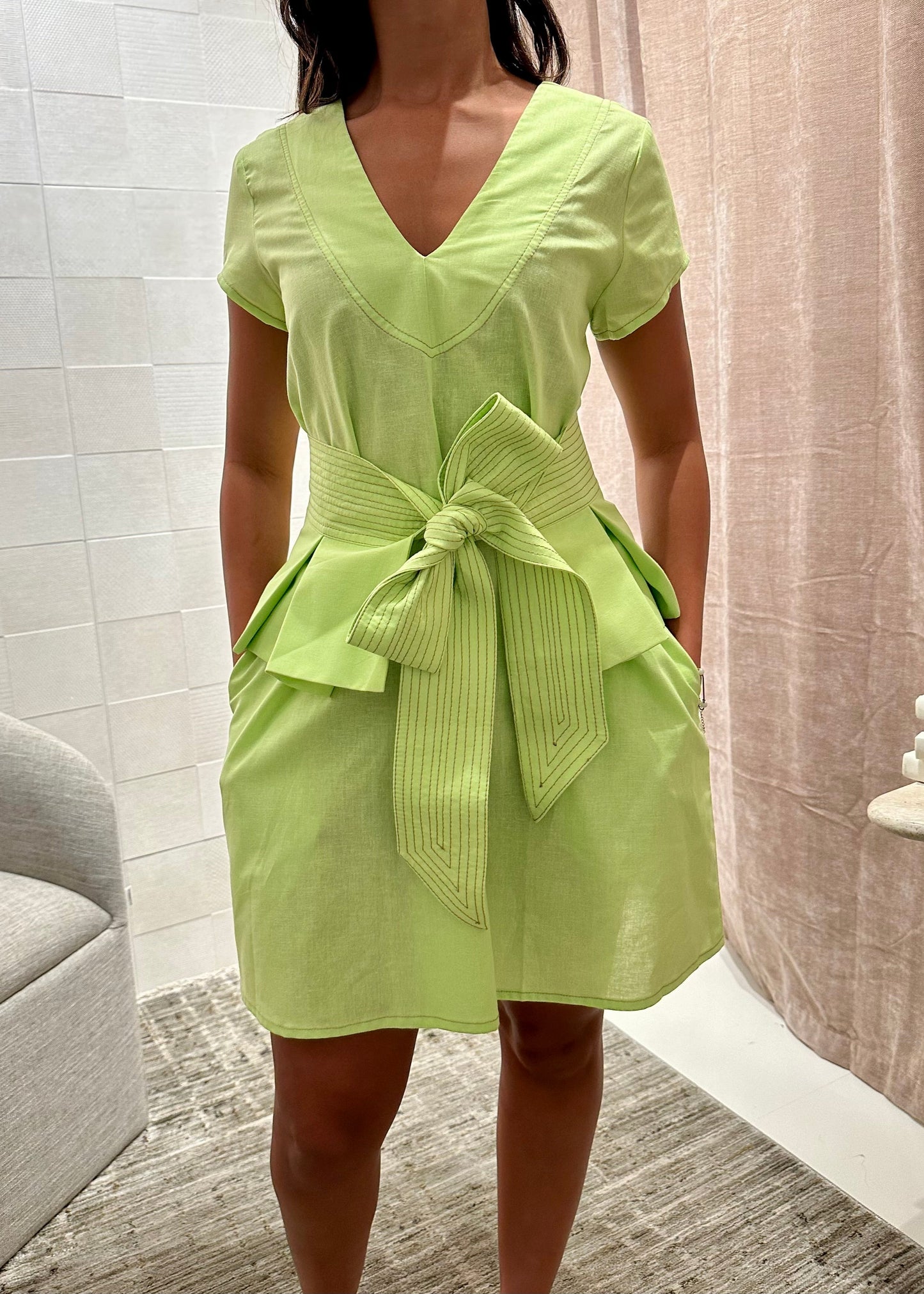 GREEN MATCHA DRESS