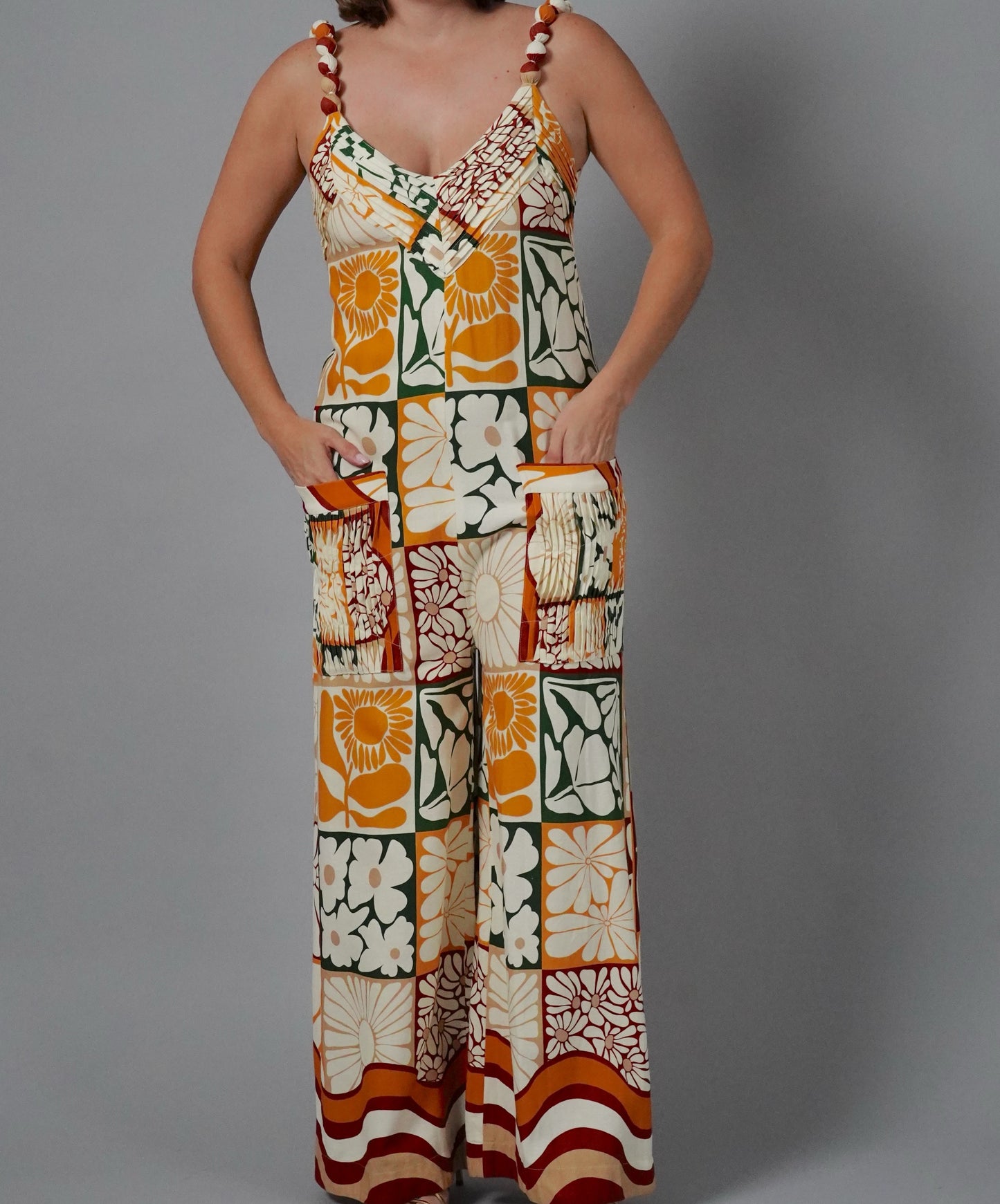 MARGARITA BROWN MULTICOLOR JUMPSUIT Small