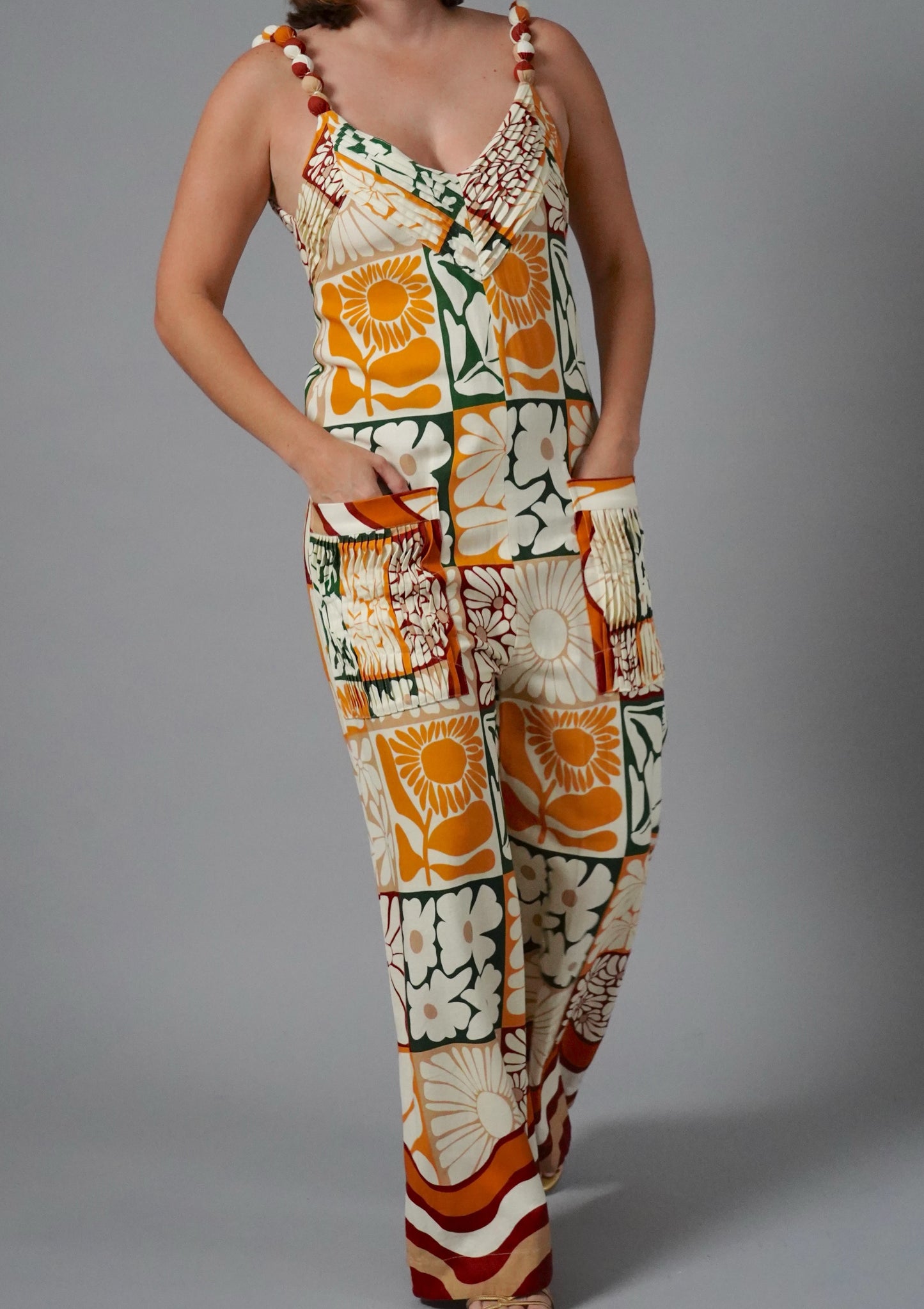 MARGARITA BROWN MULTICOLOR JUMPSUIT Small