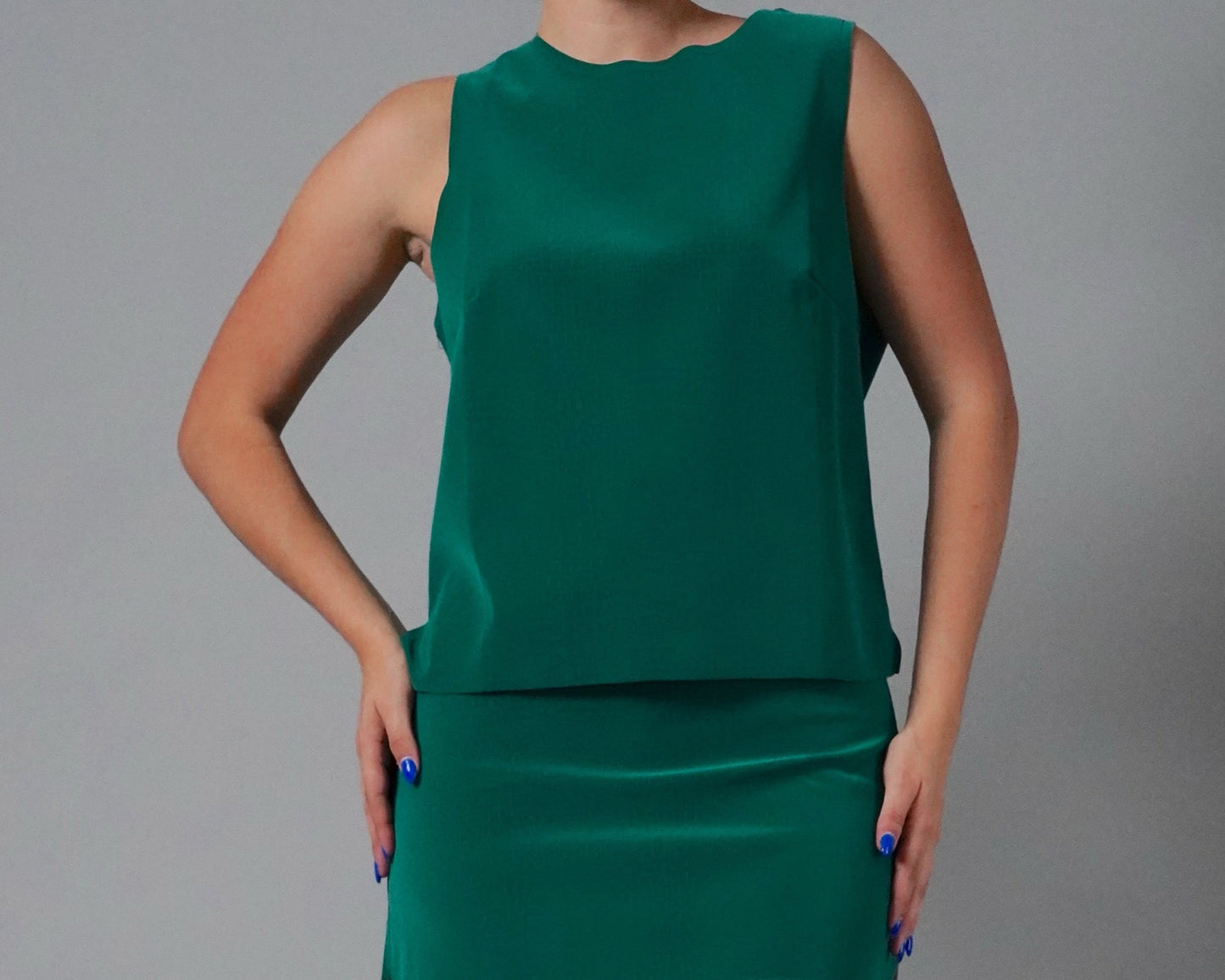 STELA GREEN BLOUSE Small