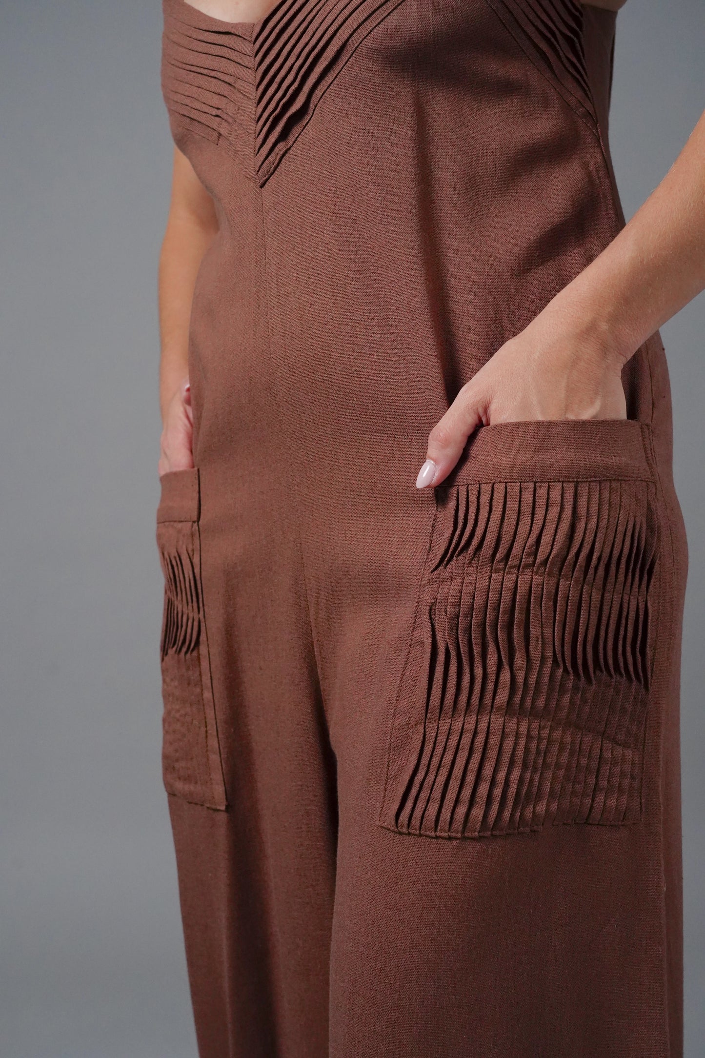 MARGARITA BROWN JUMPSUIT Small