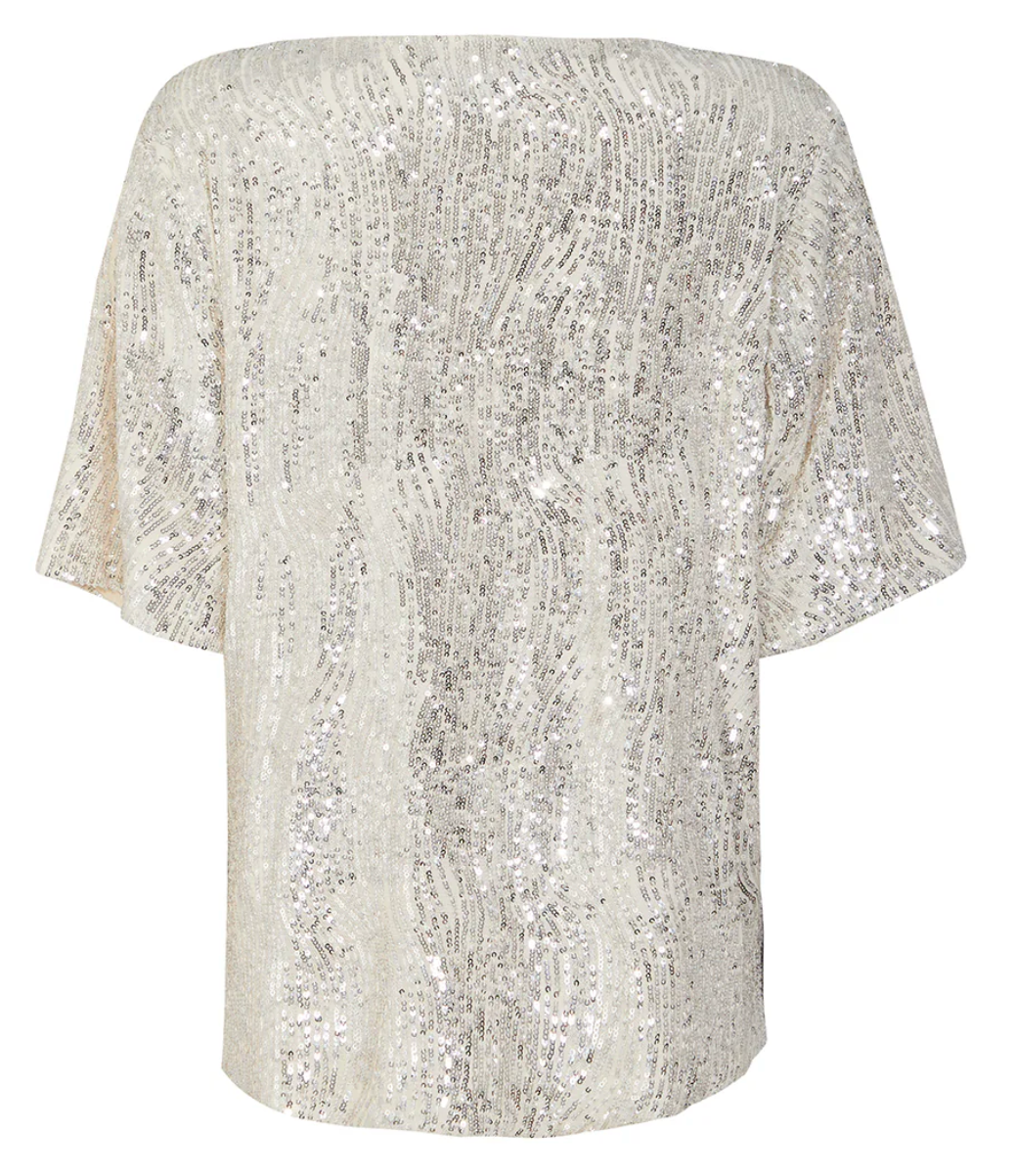 SILVER SEQUINS SET