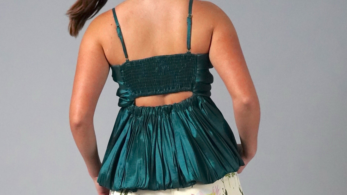 GREEN ESTOPA BLOUSE