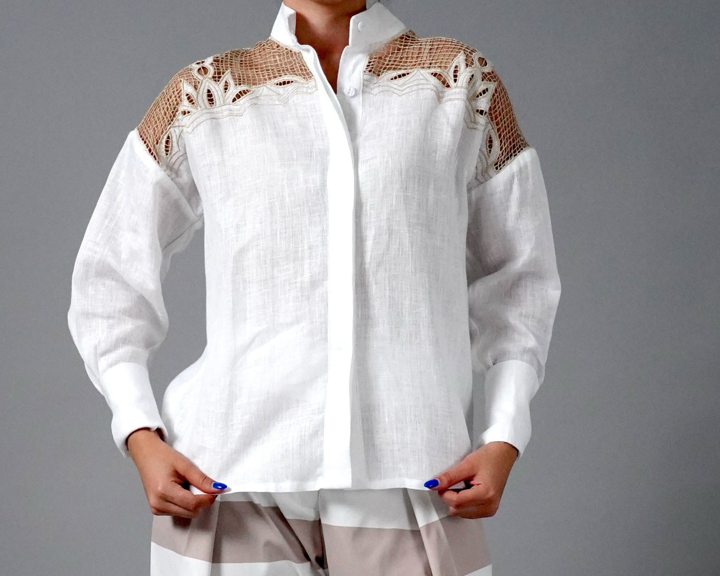 CREAM & WHITE EMBROIDERY