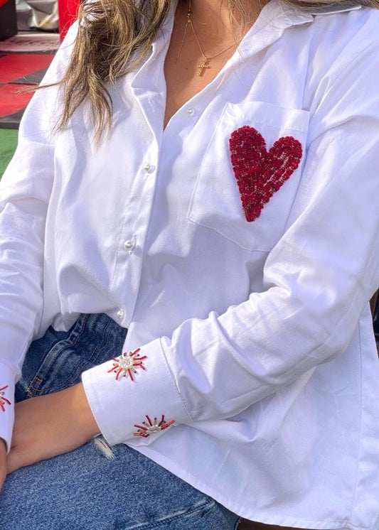 RED HEART HALF CROP
