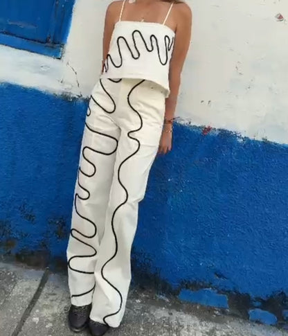 IVORY COTTON PANTS