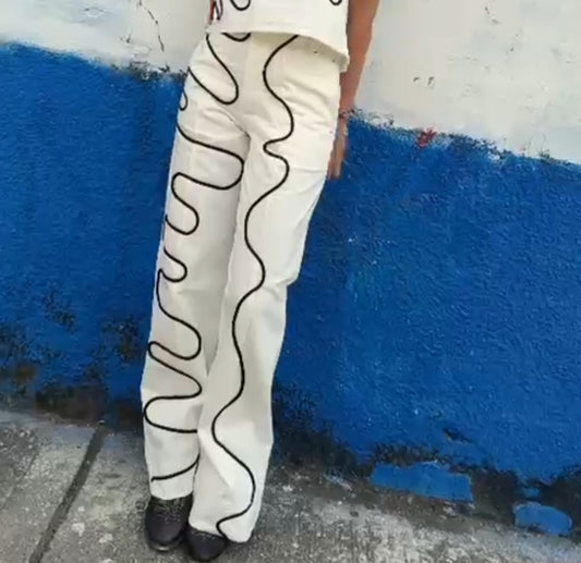 IVORY COTTON PANTS