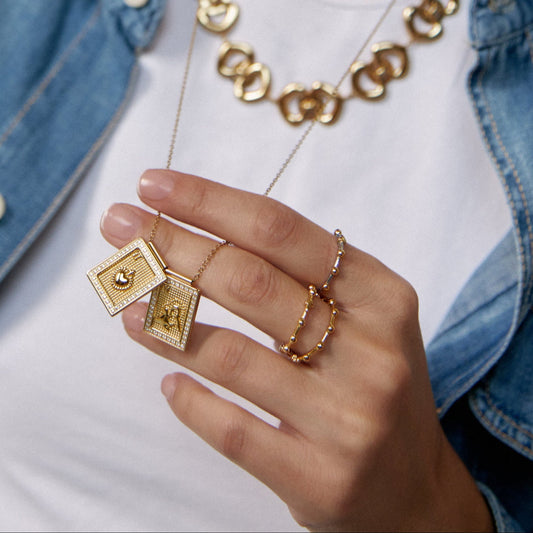 BELIEF ROSARY SILVER RING