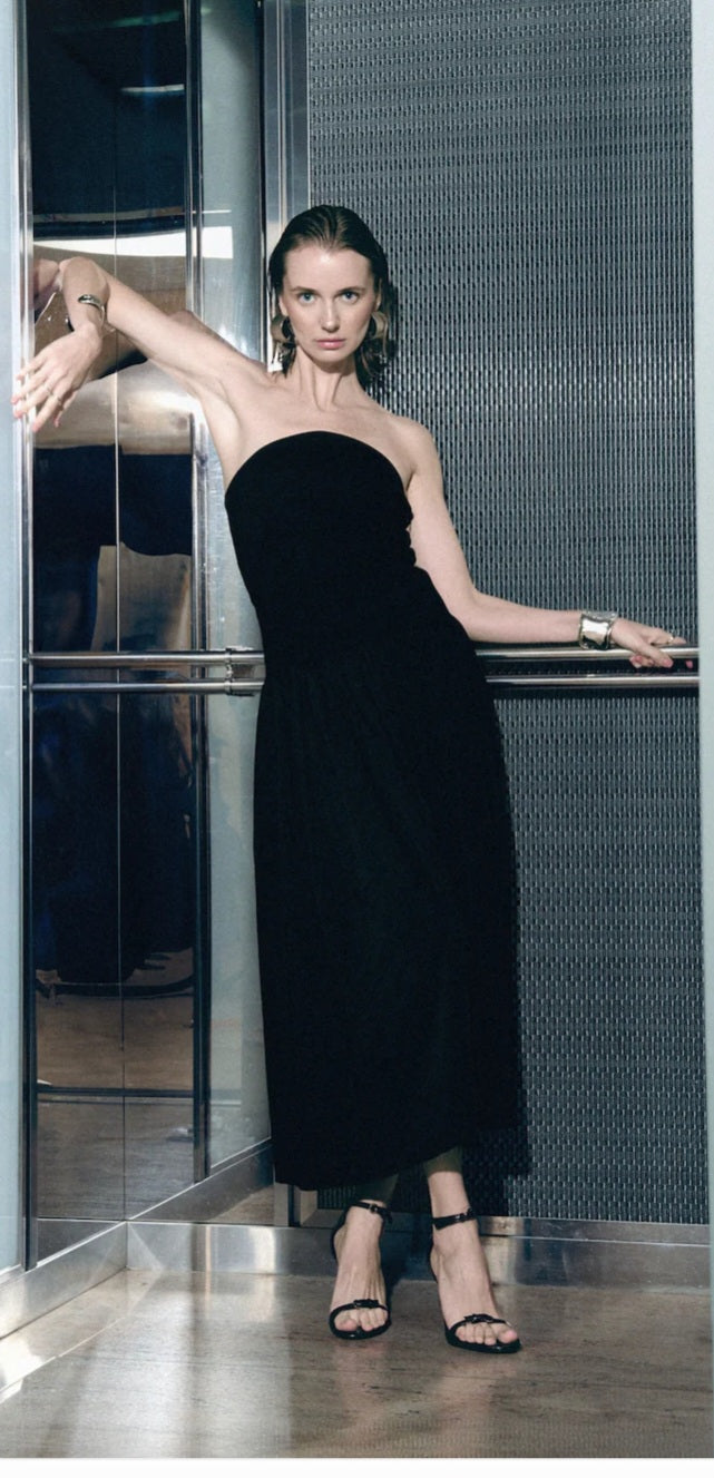 BLACK VOILA DRESS