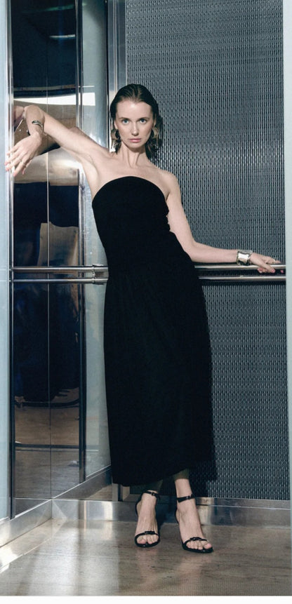 BLACK VOILA DRESS