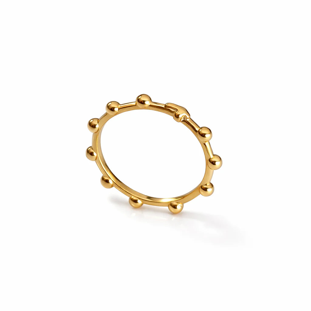 BELIEF ROSARY GOLD RING
