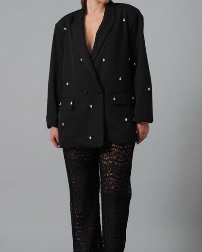 DIAMONDS BLACK BLAZER