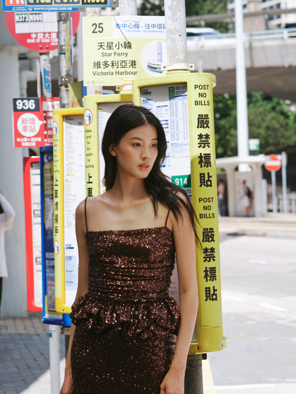 CHOCOLATE SEQUINS BLOUSE
