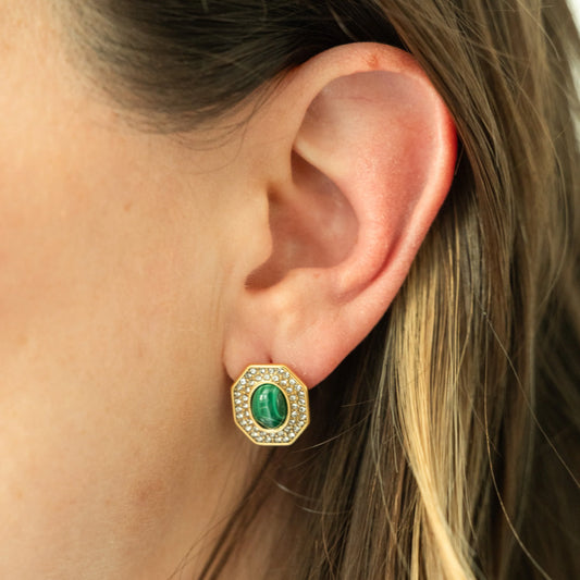 ESTELA MALACHITE EARRING