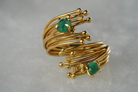 EMERALD GEO RING