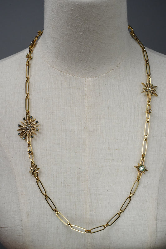 LONG GOLDEN STAR NECKLACE 10551