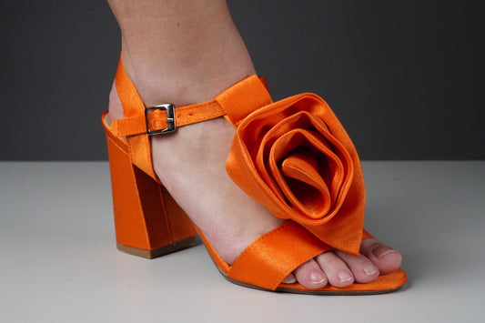 ORANGE GUZMANIA HEELS