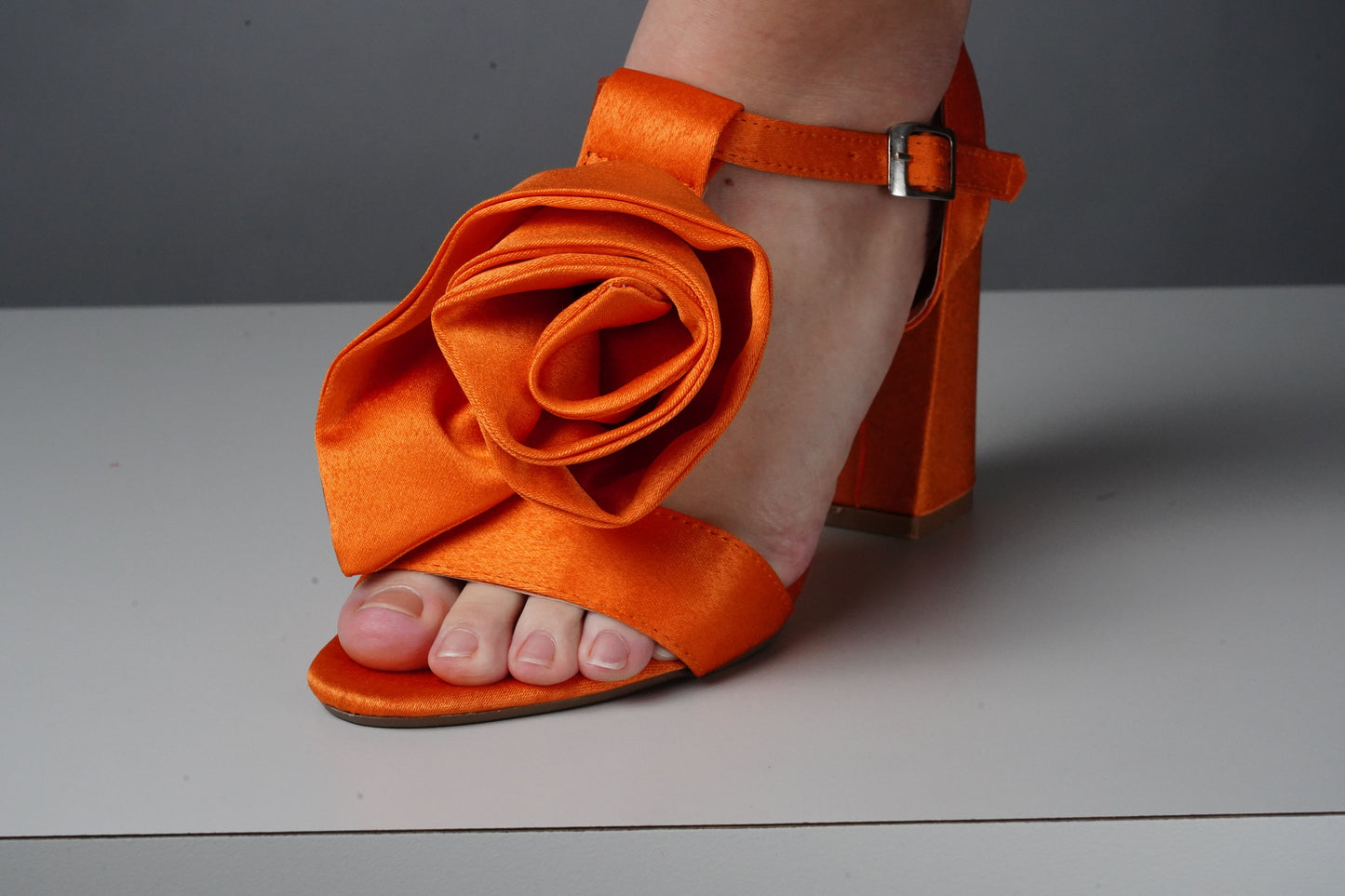 ORANGE GUZMANIA HEELS