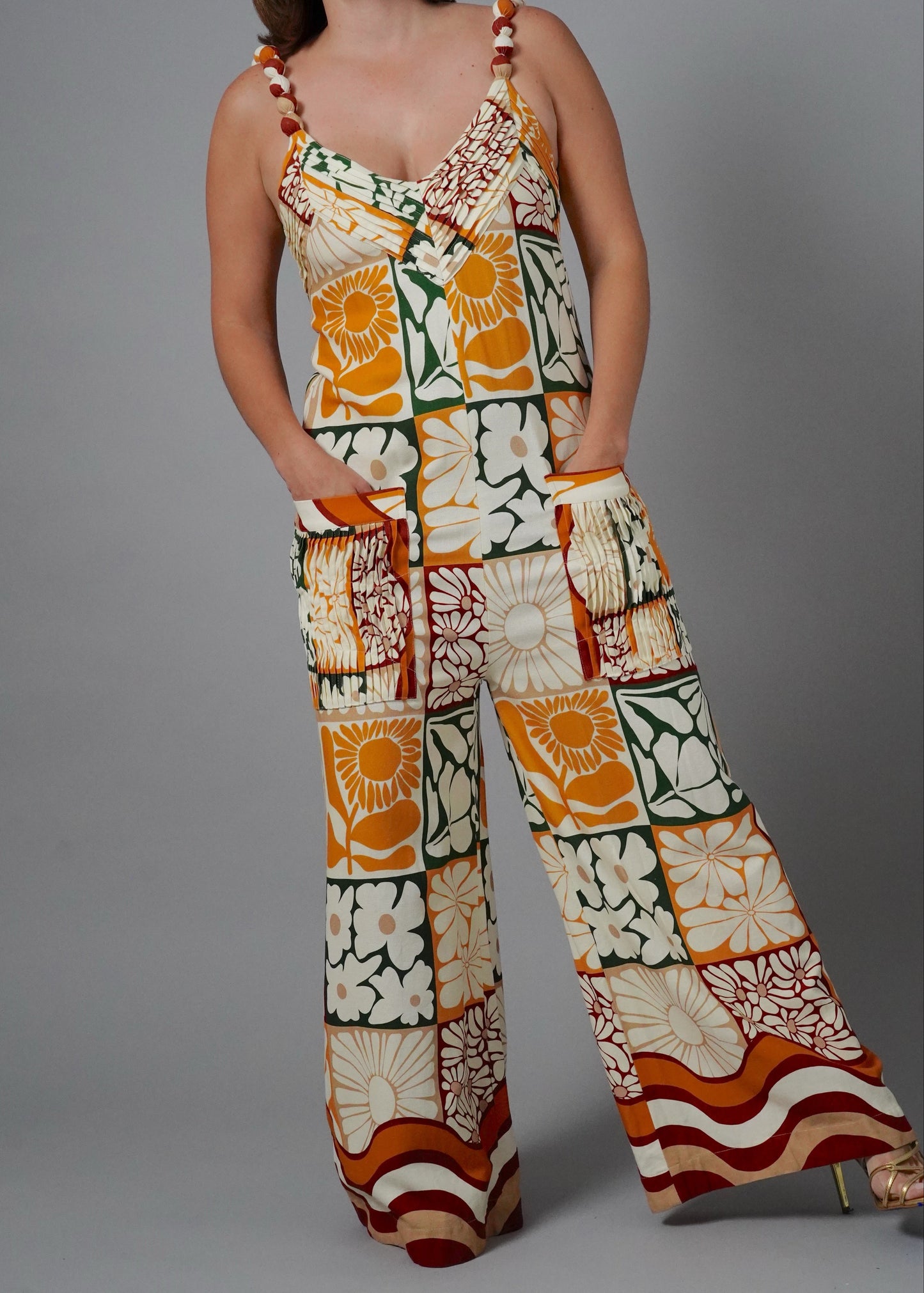 MARGARITA BROWN MULTICOLOR JUMPSUIT Small