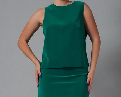 STELA GREEN BLOUSE Small