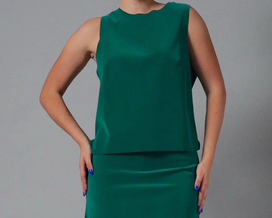 STELA GREEN BLOUSE Small
