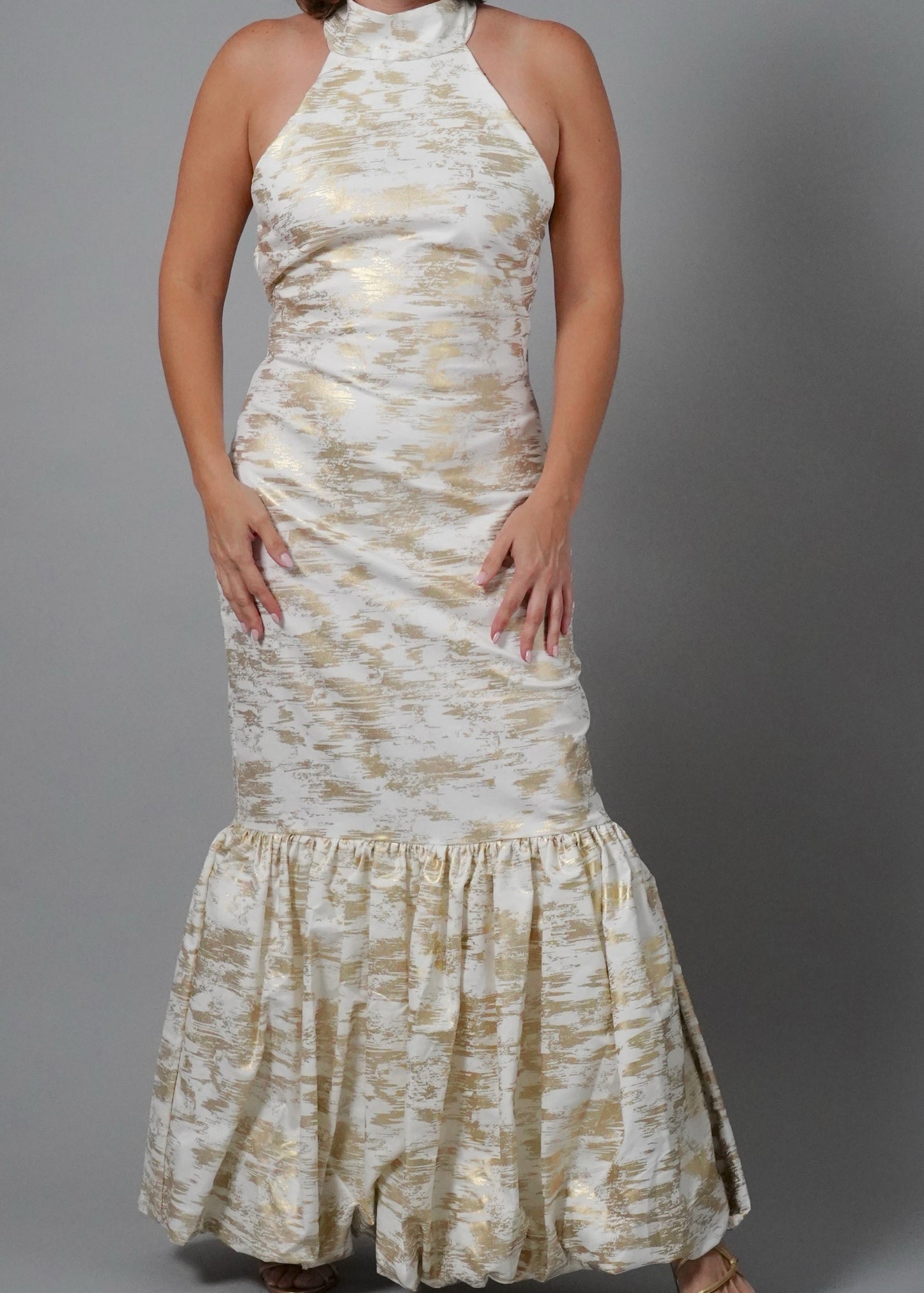 GOLD & WHITE DRESS