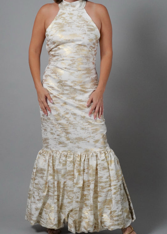 GOLD & WHITE DRESS