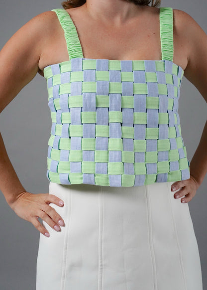 TOP BLUE & GREEN CANVAS