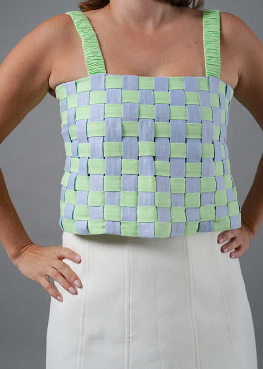 TOP BLUE & GREEN CANVAS