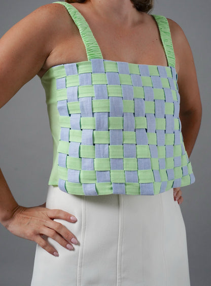 TOP BLUE & GREEN CANVAS
