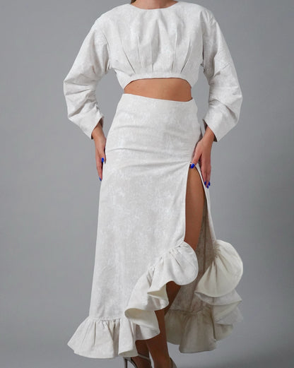 SKIRT GAIA WHITE & CREAM