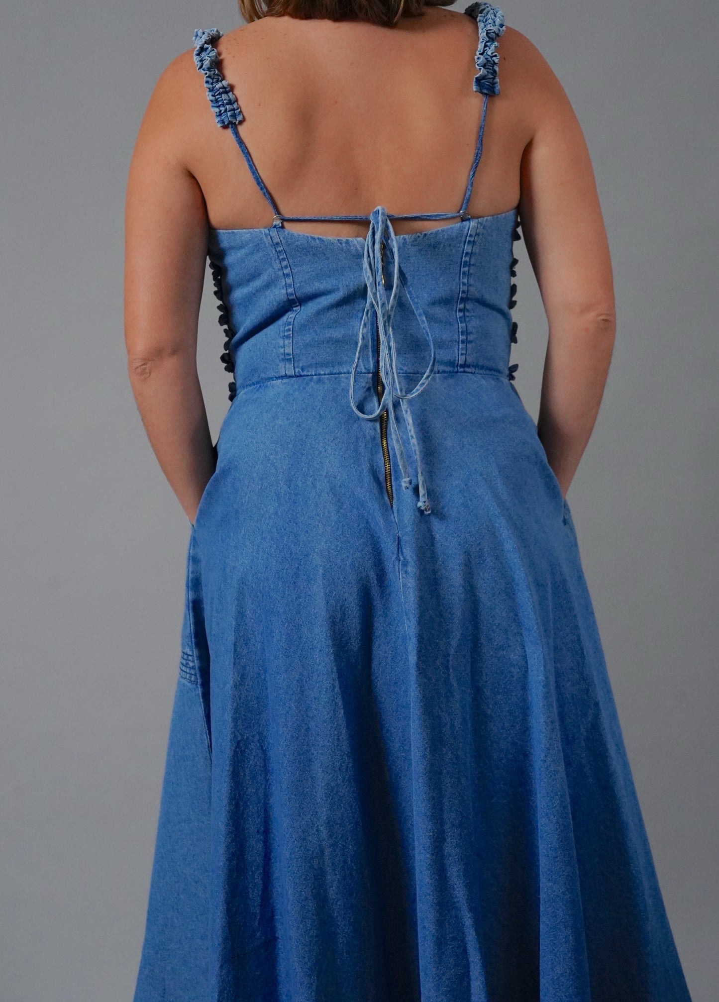 RUCHES JEAN DRESS-Medium