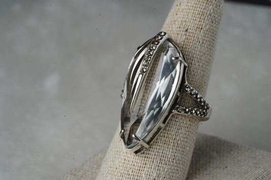 SILVER LEAF RING 8642