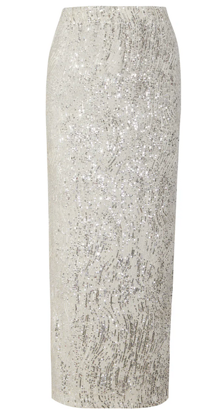 SILVER SEQUINS Skirt Large