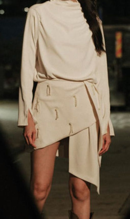 NATURAL PEARL SKIRT