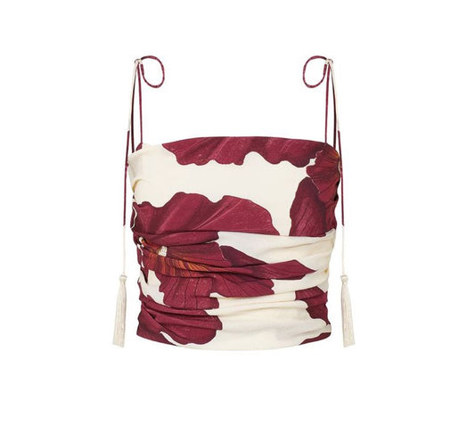 BURGUNDY FLOWER BLOUSE