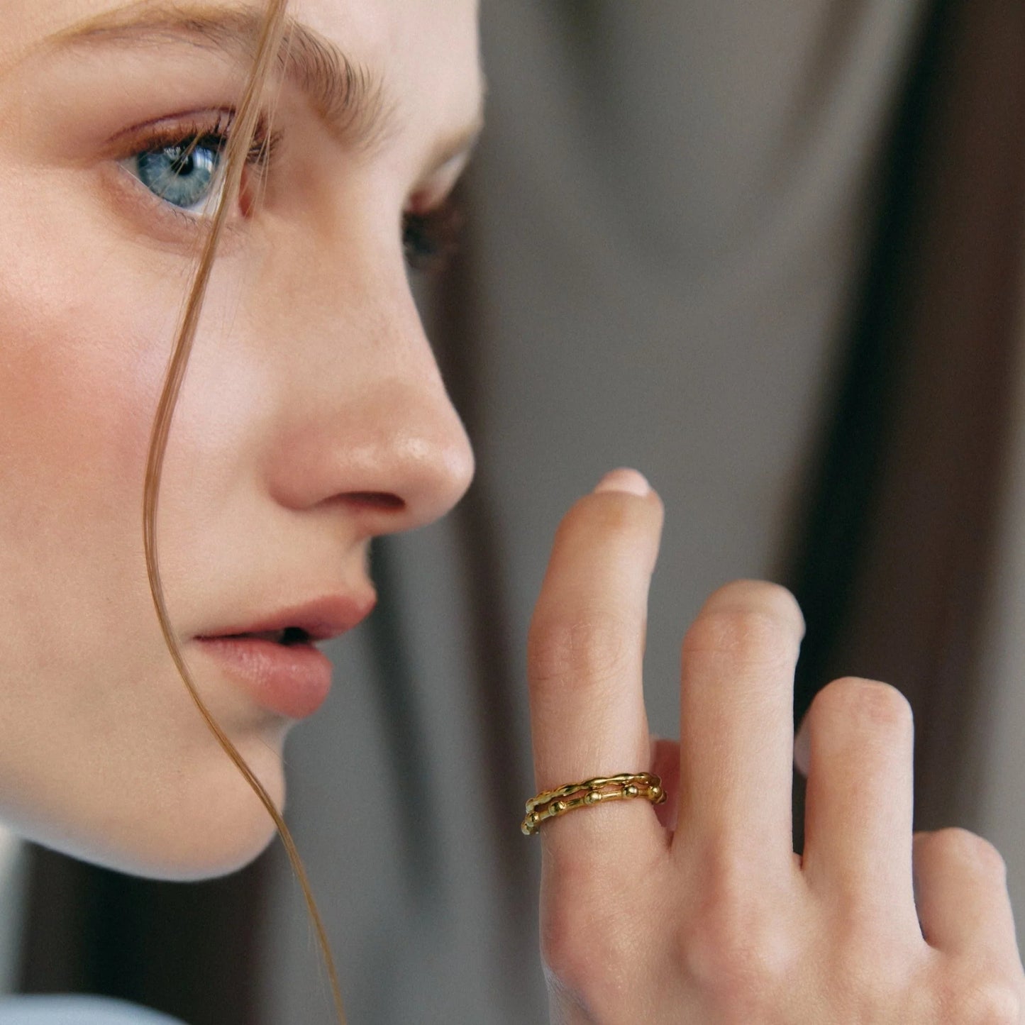 BELIEF ROSARY GOLD RING