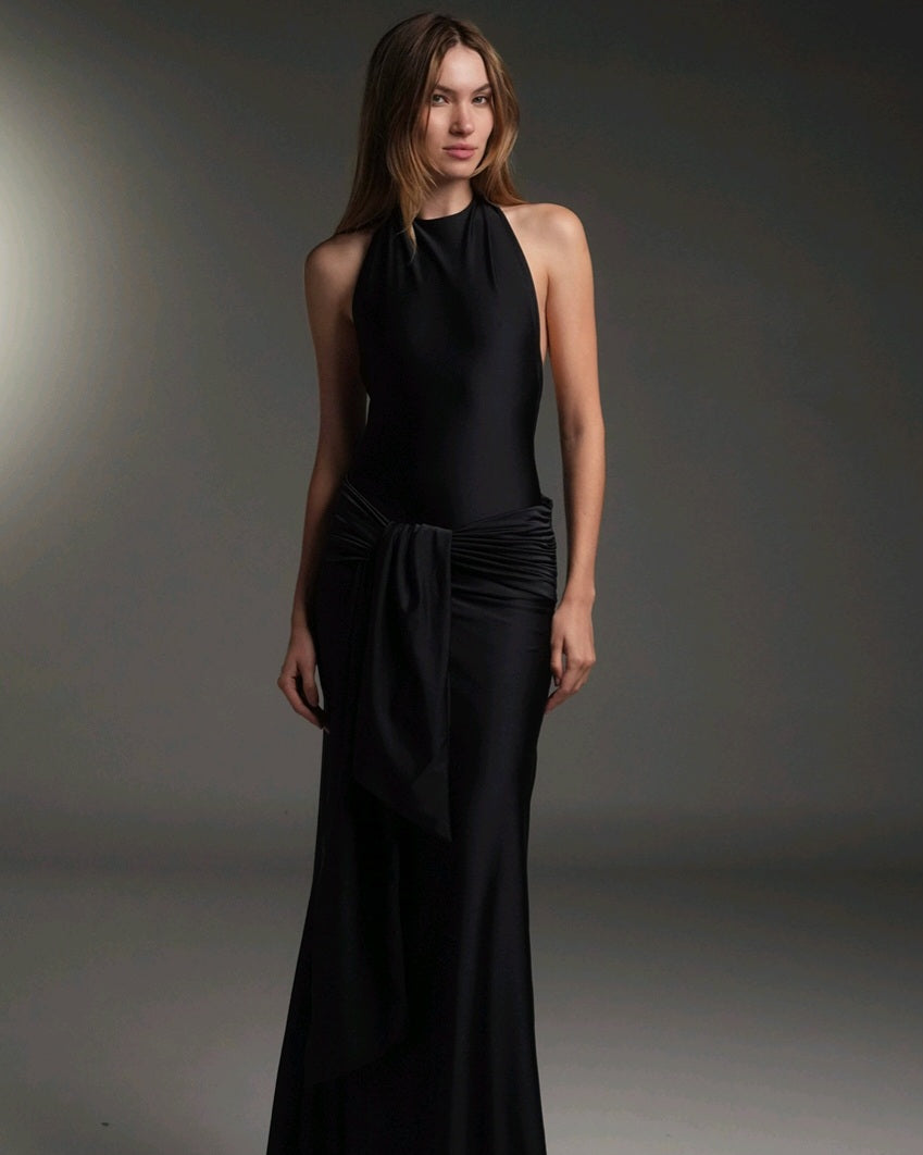 BLACK VLEN LONG DRESS