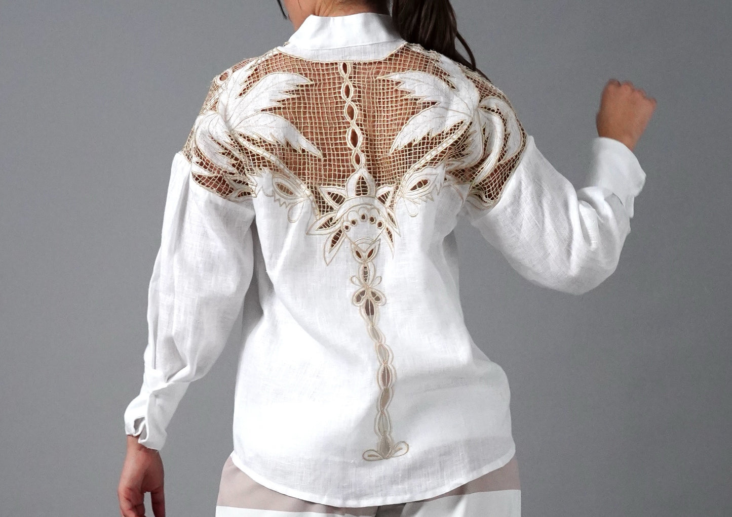 CREAM & WHITE EMBROIDERY