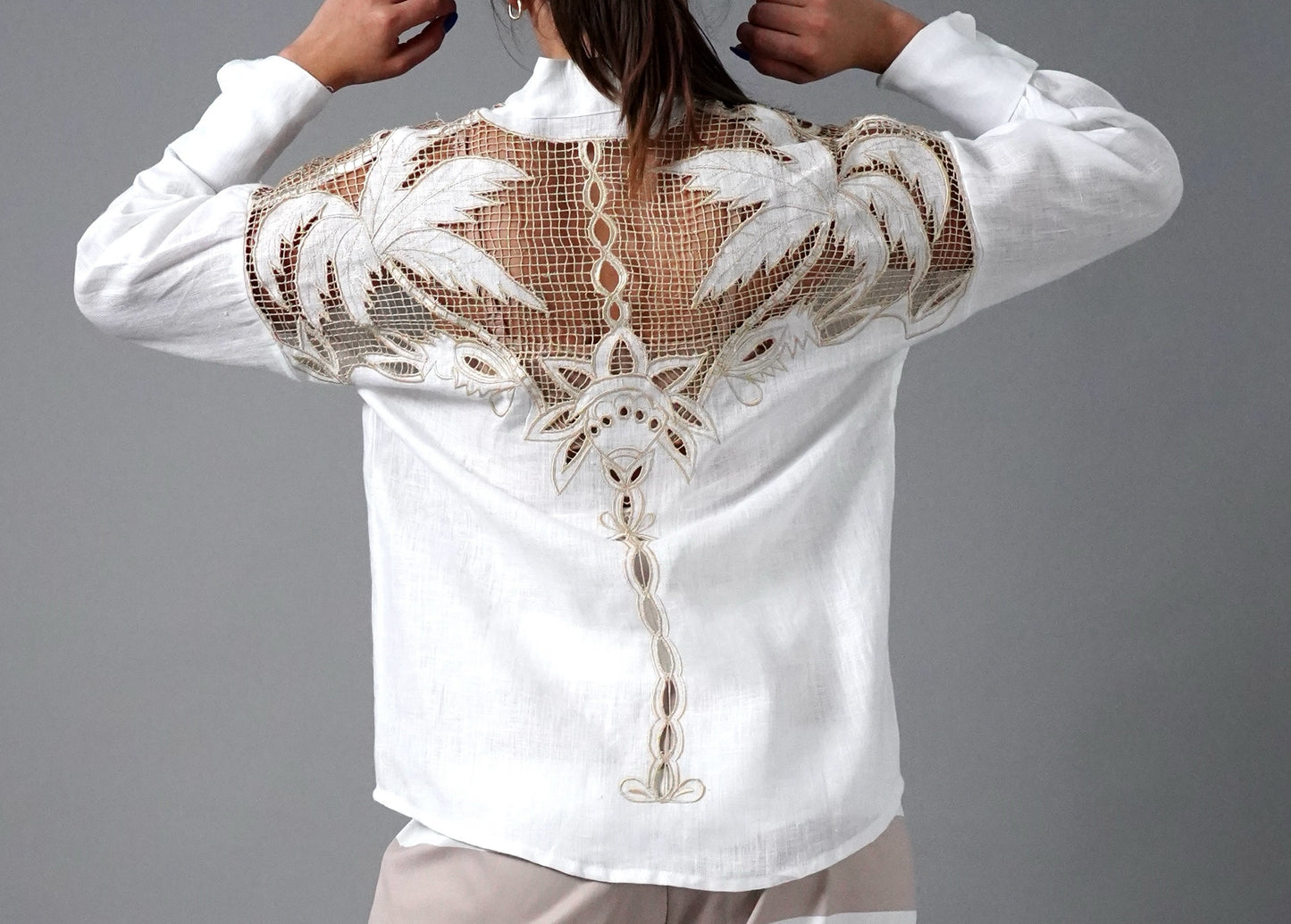 CREAM & WHITE EMBROIDERY