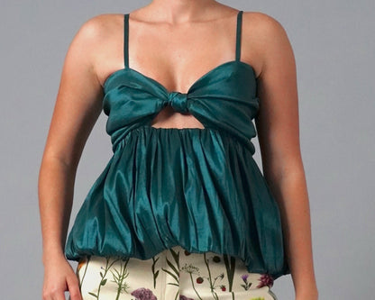 GREEN ESTOPA BLOUSE