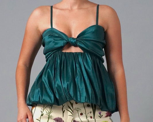 GREEN ESTOPA BLOUSE
