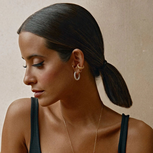 LET IT FLOW SILVER HOOPS